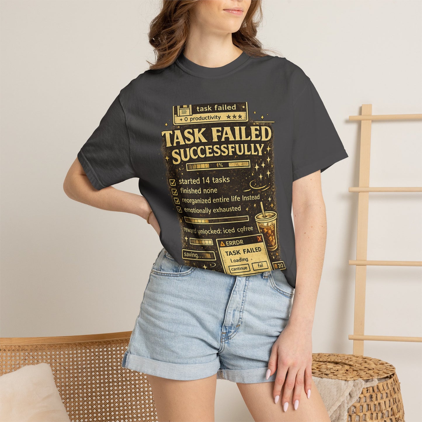 Task Failed Successfully – ADHD Chaos Retro Tee
