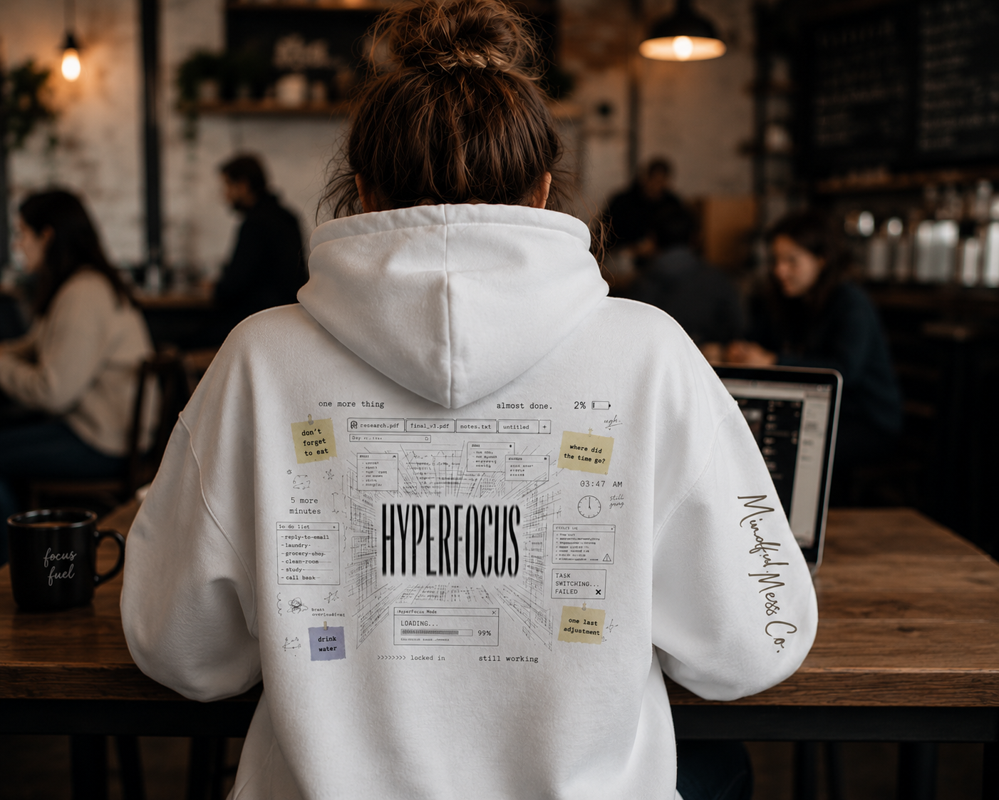 HYPERFOCUS. — Do Not Disturb Hoodie-for the minds that disappear into ideas