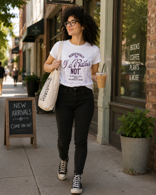 Respectfully, I'd Rather Not Tee | Funny ADHD & Introvert Graphic Shirt